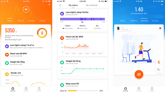 Ứng dụng Xiaomi Mi Fit