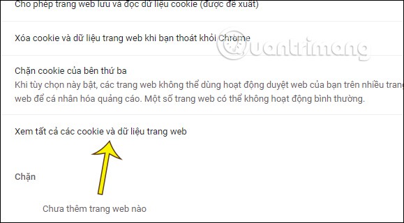 Xem tất cả cookie