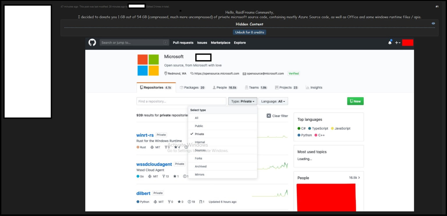 Thông báo của Hacker