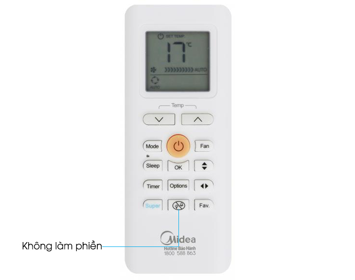 Cách sử dụng điều khiển điều hòa Media để cài đặt chế độ không làm phiền, chế độ yêu thích
