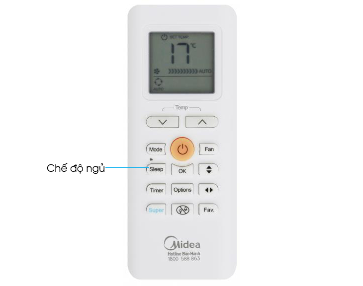 Chế độ ngủ trên điều hòa Midea