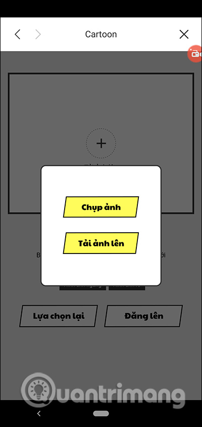 Chọn nơi tải ảnh