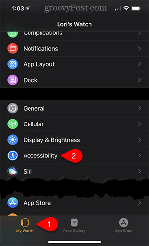 Nhấn vào Accessibility