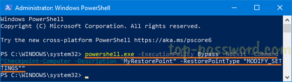 Khởi chạy Windows PowerShell với quyền admin và nhập lệnh