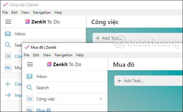 Mở nhiều cửa sổ