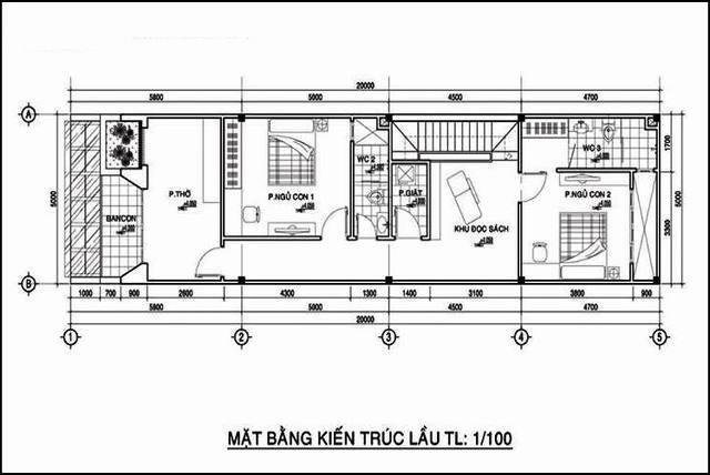Nhà ống 2 tầng 3 phòng ngủ, có gara hiện đại 2