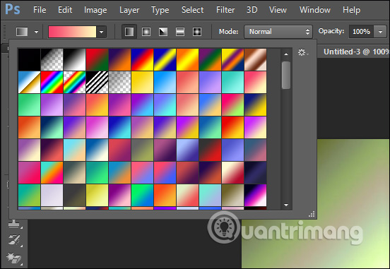 Hướng dẫn dùng công cụ Gradient trong Photoshop