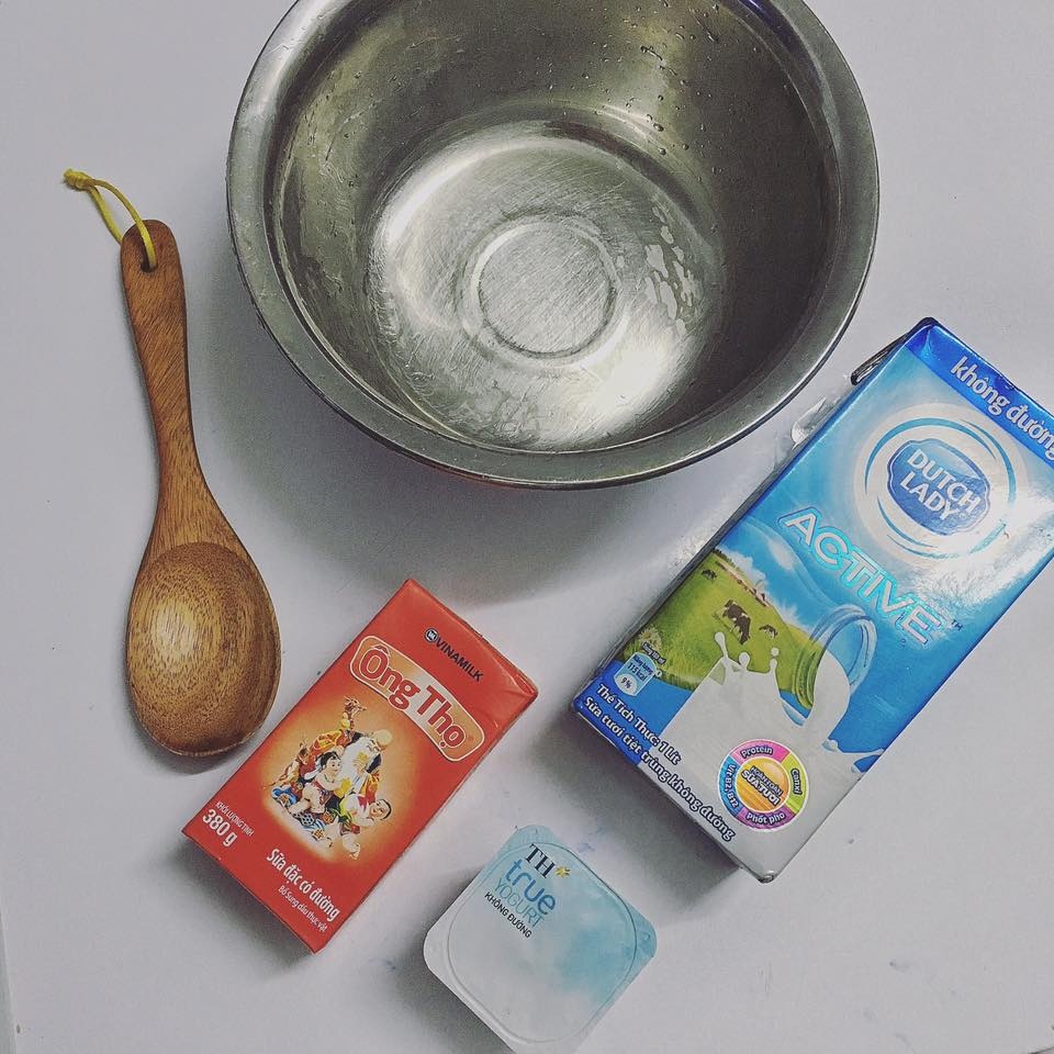 Nguyên liệu làm sữa chua úp ngược