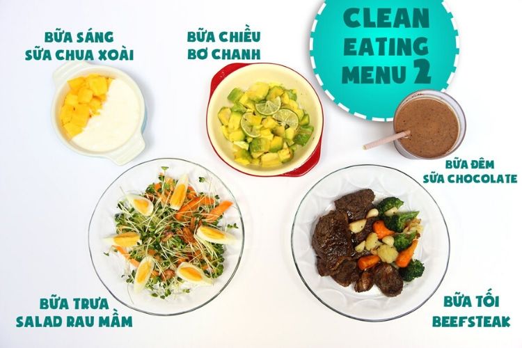Thực đơn Eat Clean giảm mỡ bụng nhanh, hiệu quả