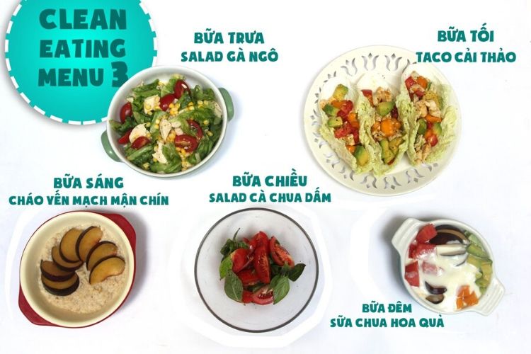 Thực đơn Eat Clean giảm cân hiệu quả