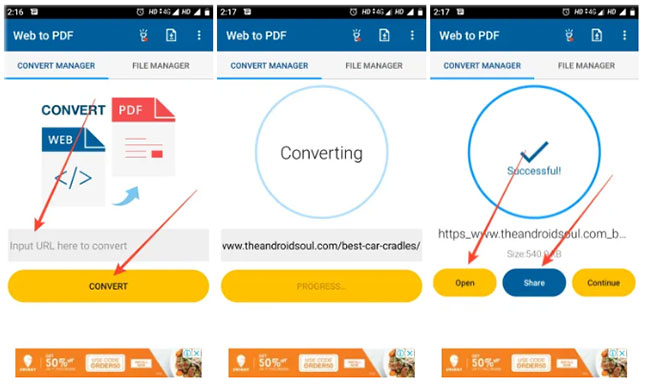 Lưu trang web dưới dạng PDF bằng ứng dụng Convert Web to PDF
