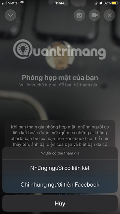 Chọn người nhận link