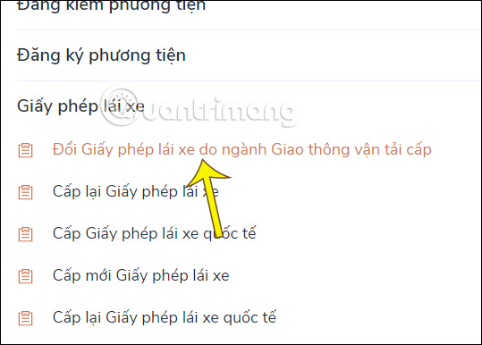 Đổi Giấy phép lái xe