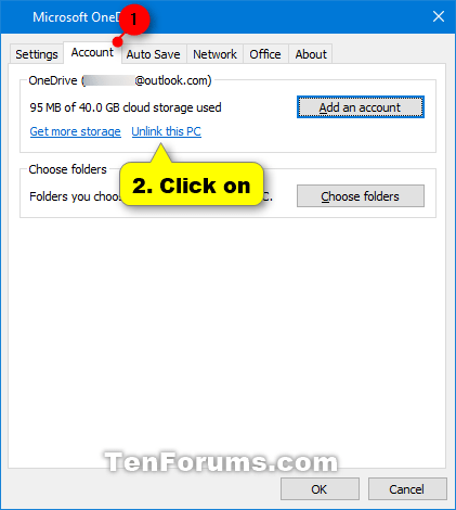Nhấn Unlink this PC