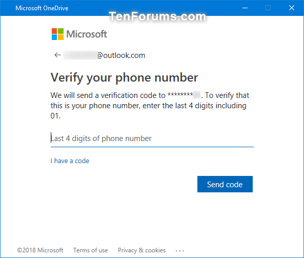 Nhập mã bạn nhận được từ Microsoft và nhấp vào Submit
