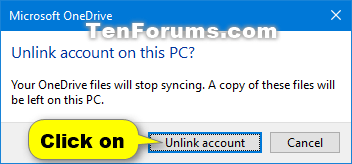 Nhấp vào Unlink account để xác nhận