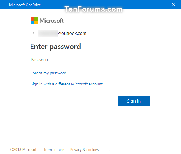 Nhập mật khẩu cho tài khoản Microsoft