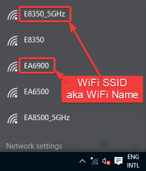 Tìm tên SSID của WiFi