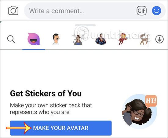 Cách tạo avatar cho riêng mình, tự tạo sticker Messenger, tạo avatar Facebook - Ảnh minh hoạ 2