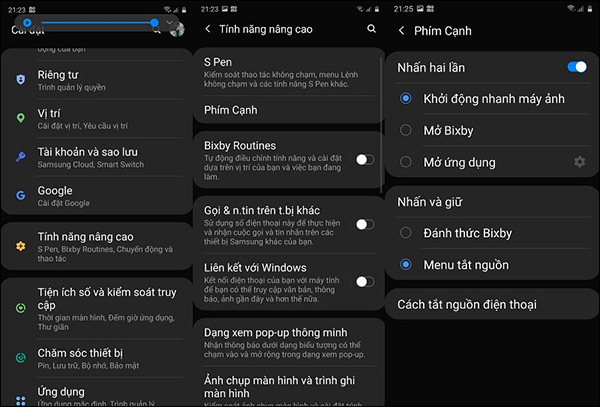 Thay đổi phím nguồn 