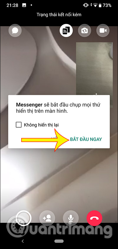 Bắt đầu chia sẻ màn hình 