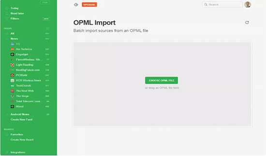 Thêm file OPML