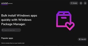 Winstall.app - GUI dựa trên web dành riêng cho Windows Package Manager