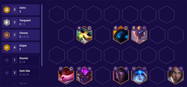 đội hình phi hành gia dtcl