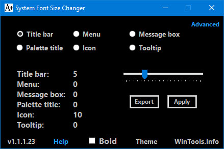 Cách thay đổi kích thước văn bản cho thanh tiêu đề trong Windows 10