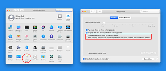 Tắt Power Nap trên macOS