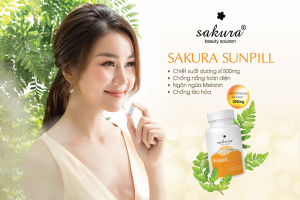 Viên uống chống nắng sinh học toàn thân Sakura Sunpill