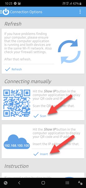 Bạn cũng có thể quét mã QR bằng cách nhấn vào nút Scan