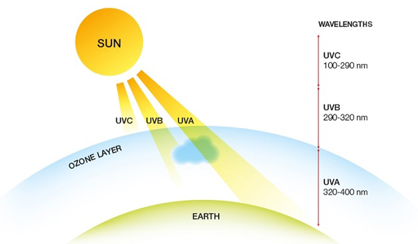 Tia UV (tia cực tím) gồm 3 loại