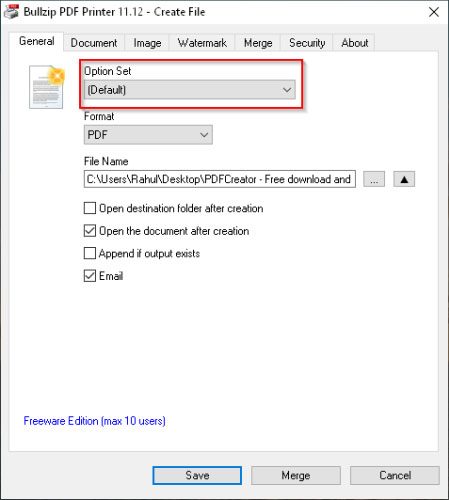 Bullzip PDF Printer