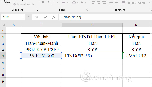 Cách sử dụng hàm FIND trong Excel - Ảnh minh hoạ 6