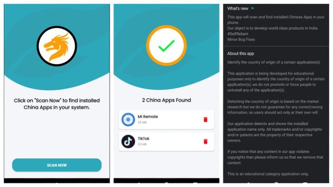 Ngay sau khi đạt cột mốc 5 triệu lượt tải về, Remove China Apps đã bị Google gỡ khỏi Play Store