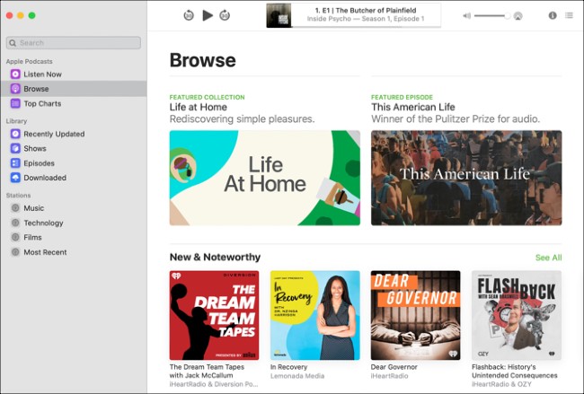 Podcasts giúp bạn tìm kiếm, nghe và quản lý các chương trình radio