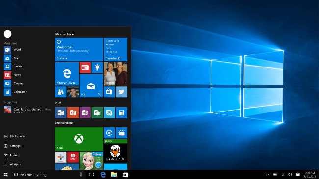 Giao diện người dùng đồ họa trên Windows 10