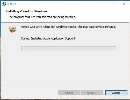 Cài đặt ứng dụng iCloud for Windows