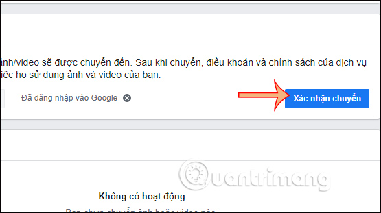 Xác nhận chuyển