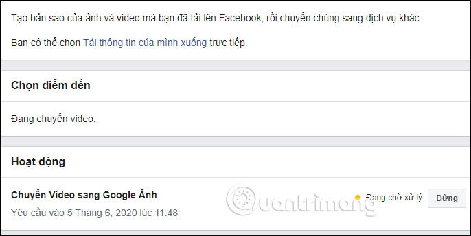 Tiến hành quá trình chuyển