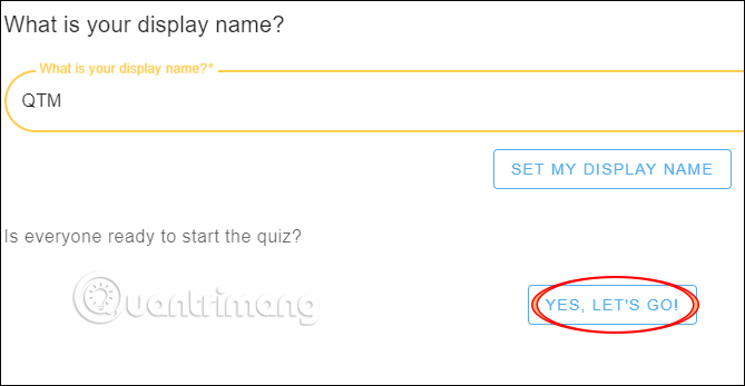 Nhập tên hiển thị