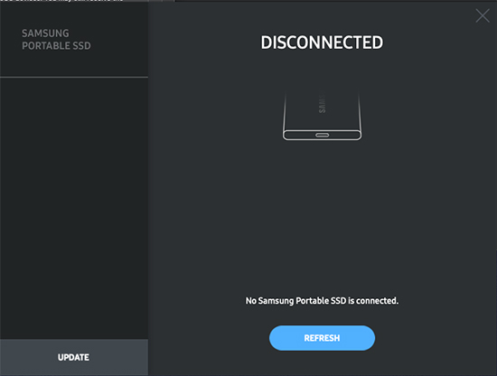 Phần mềm Portable SSD của Samsung