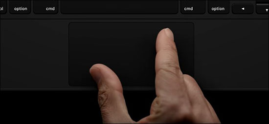 Thao tác zoom ảnh quen thuộc cũng có thể sử dụng trên trackpad của bàn phím
