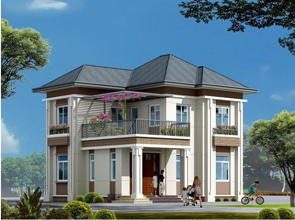 Nhà 2 tầng mang lối phong cách tân cổ điển nổi bật