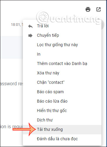 Tải email xuống