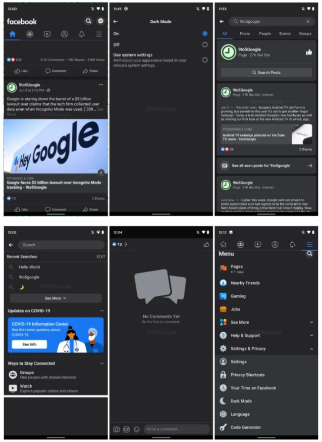 Giao diện nền tối sắp xuất hiện trên ứng dụng Facebook cho Android
