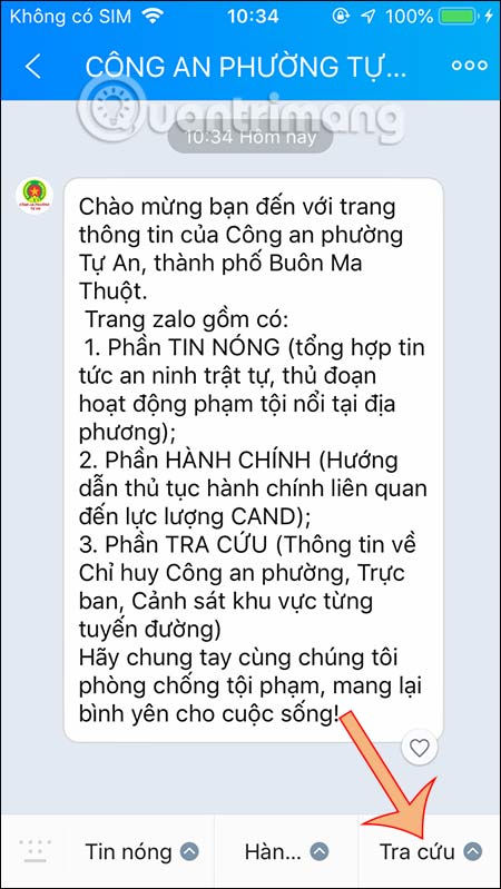 Nhấn Tra cứu