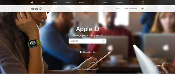 Đăng nhập tài khoản Apple ID trên trang web của Apple 