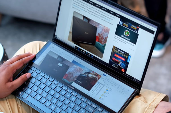 Thiết kế hai màn hình của ZenBook Duo